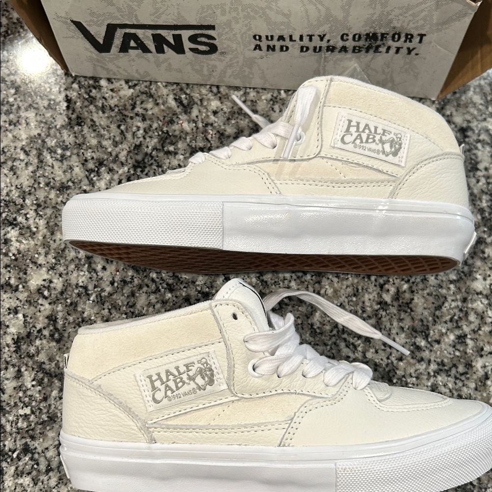 Vans Cream High-Top Sneakers